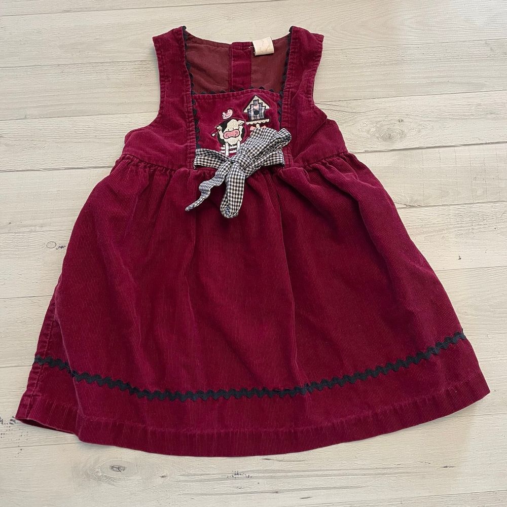 Vintage girls cow dress size 4